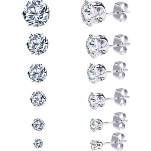 6 Pairs/ Lot Fashion Simple Mosaic White Pearl Mini Earrings Sets Stud For Women Earrings Jewelry Gift