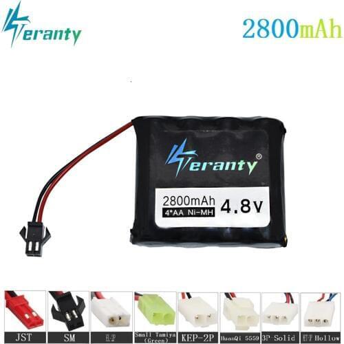 2800mah 4.8v Battery for RC Cars battery 4.8v NiMH battery for Remote controlled electric toys tool boats Tank Toys Guns battery