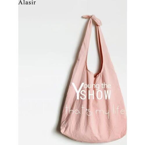 Alasir Customized Korean Style Women Shopping Bag Simple Canvas Vest Shoulder Bags Solid Cotton Hand Bag Casual Tote Bags