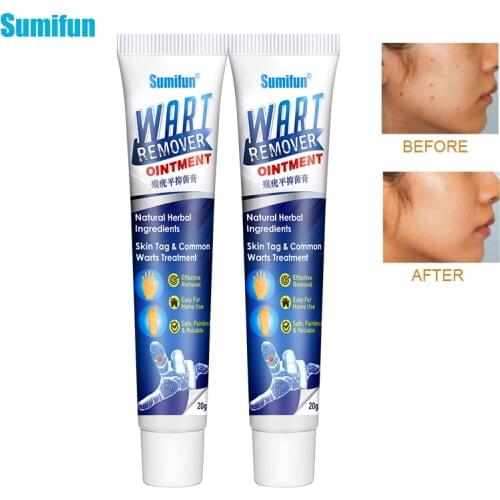 Sumifun 1/2pcs Warts Remover Ointment Skin Tag Remover Thorn Pain Relief Cream Antibacterial Wart Treatment Herbal Extract Patch