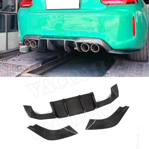 Carbon Fiber Rear Diffuser Lip for BMW F87 M2 M2C Competition 2016 - 2018 Car Rear Bumper Diffuser Lip Spoiler Splitters