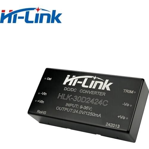 Free Shipping 9-36Vdc to 30W 24Vdc 1.25A Step Down Power Converter Module New Orginal Hilink
