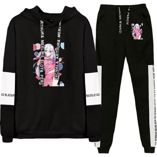 BSLNXNMA Eromanga Sensei 2D Woman Hoodie sweatshirt Black Woman suit Long Sleeve Sweatshirt Hoodie men Set