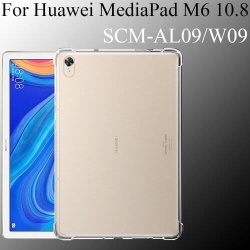 Tablet case for Huawei MatePad M6 10.8" 2019 Silicone soft shell TPU Airbag cover Transparent protection for SCM-AL09 SCM-W09