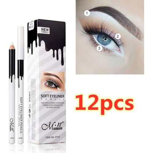MENOW Brand Eyeliner White Makeup Smooth Easy to Wear Eyes Lightening Eyes Liner Pen Waterproof Makeup Eyes White Liner Pencils