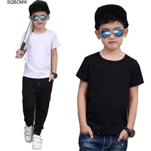 Girls tshirt Kids candy solid pure colors children t-shirts for baby boys short sleeve summer t shirts