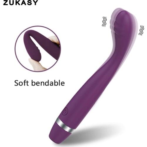 G Spot Vibrator Ultra Soft Bendable Clitoris Stimulator Dildo Massager Anal Butt Plug Female Masturbators Sex Toys For Women