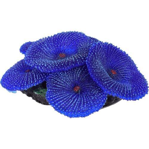 Hot Silicone Decoration Aquarium Artificial Resin Coral Sea Plant Ornament Blue Decoration Landscape Accessories Mini Ornament