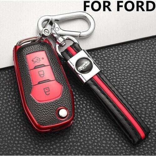 New Soft TPU FULL COVER Car Key Case Shell For Ford Fusion Fiesta Escort Mondeo Everest Ranger AutoAccessories Keychain