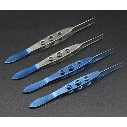 Ophthalmology Microscopy Tweezers Double Eyelid Tweezers 11CM Plastic Tweezers Beauty Tooth Tweezers Removal Tool
