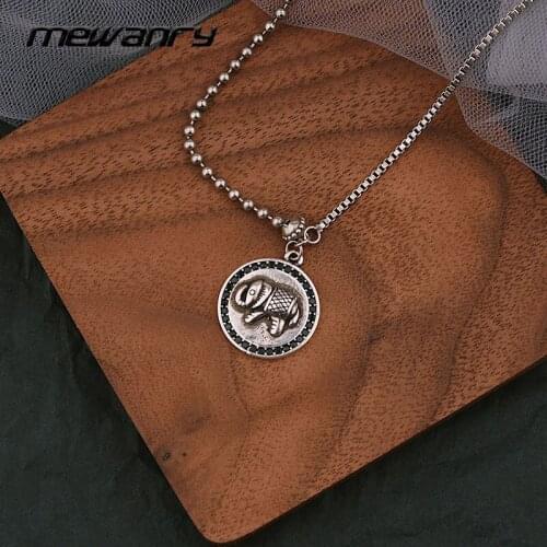 Mewanry 925 Sterling Silver Necklace Trend Vintage Party Creative Cute Zircon Elephant Pendant Jewelry Birthday Gifts Wholesale