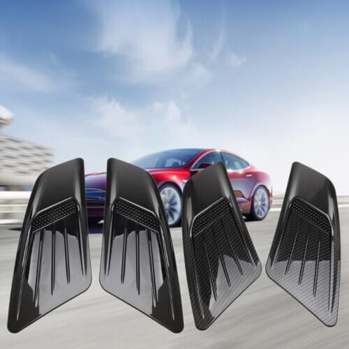 Pair Front Hood Air Intake Trim Scoop Vent Guards For Forde Mustang 2015-2017 R9CC