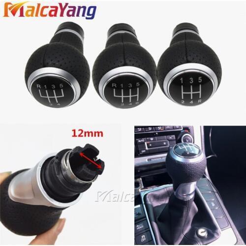 5/6 Speed Silver Ring Matte Chrome Gear shift knob boot Gaitor For Audi A4(2001-2008)B6(2001-2005)A6 C5 (2001)For Seat Exeo 2011