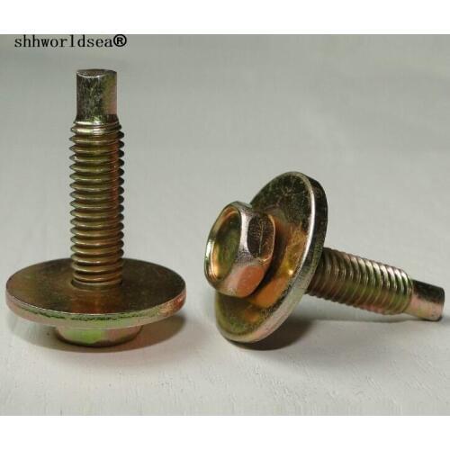 Shhworldsea 100PCS Metal Screw Car Metal Fastener Auto Metal Clips Automotive Metal Fastner clip