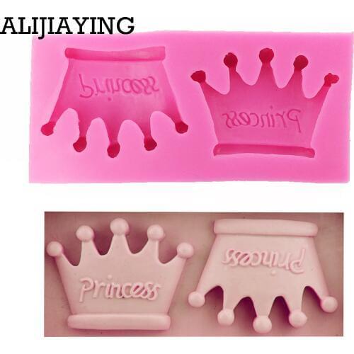 M0829 Silicone Mold Princess Crown Shape Baking Pan Cake Decorating Tools Chocolate Soap Mold Cake Stencils Kitchen DIY Tool