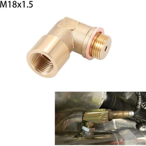 90 ° Angle O2 Oxygen Sensor Extension Gasket For Decat Hydrogen Brass M18x1.5