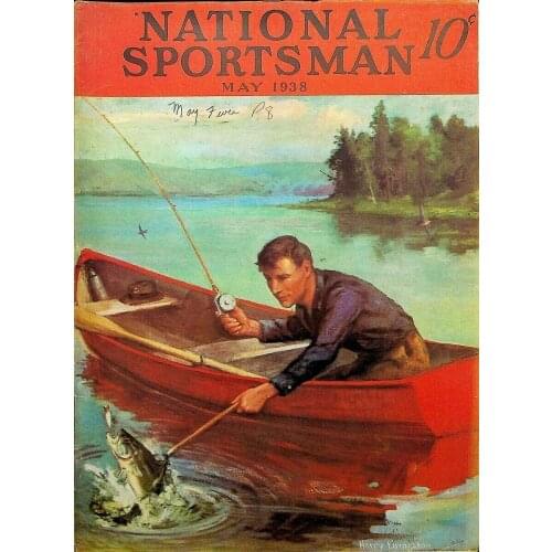 Vintage Fishing Magazine Tin Sign Hunting Camping Decor Fishing Signs Home Fish Man Cave Art Dads Boating Fathers Plaque 12x8