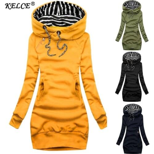 Spring Autumn Femme Elegant Woman Turtleneck Dress Suits Female Hoodie Long-Sleeved Casual Hooded Pullover Ladies Clothing
