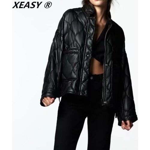Женские кожаные пуховики XEASY China At AliExpress