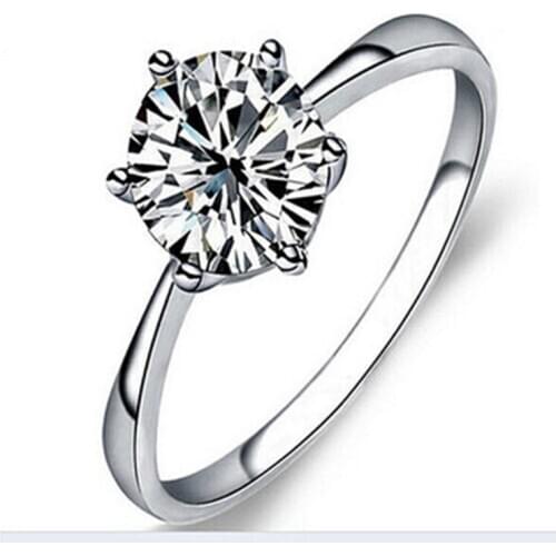 Milangirl Womens Shiny Ring Zircon Ring Womens Engagement Promise Ring Womens Party Fashion Jewellery