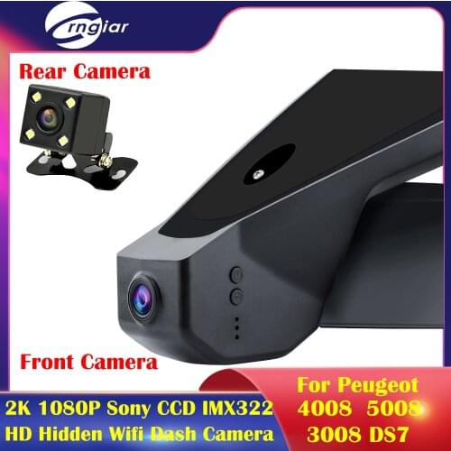 1080P Car Wifi DVR Car Dash Camera CAR video Registrator G-sensor sony ccd IMX322 For Peugeot 3008 Allure 5008 DS7 2017 2018