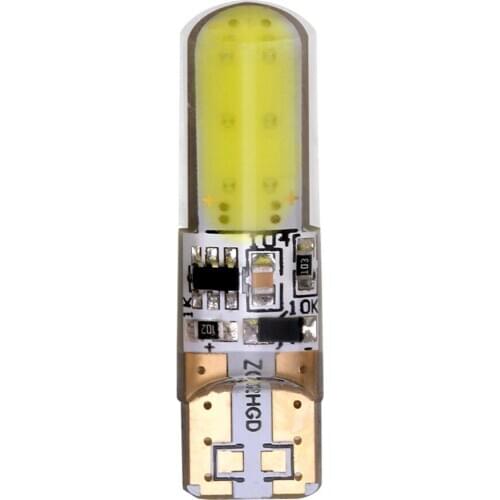 2PCS New T10 Width Lamp Cob 12SMD Car LED Small Light Bulb Cob Car Lamp Flashes Silica Gel Clearance Lights 12V Universal 1.2W