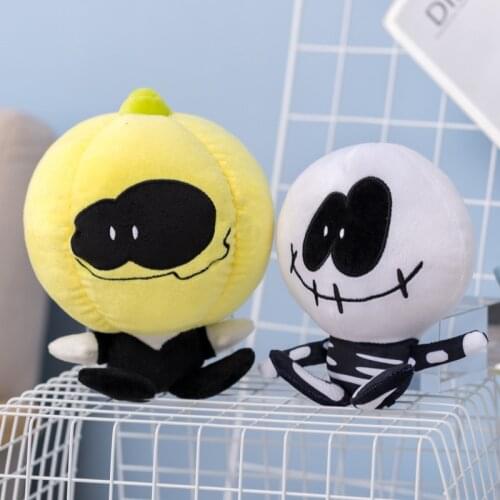2pc New Friday Night Funkin Monster Plush Toys Spooky Month Skid and Pump Soft Stuffed Cute Animal Dolls Sleep Pillow Home Decor