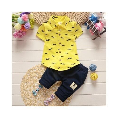 2019 Children Girls Boys Brand Clothing Set Baby Spring Character Cotton Short Sleeve Tops Pants Suit Kids Tracksuit 0-4 Years