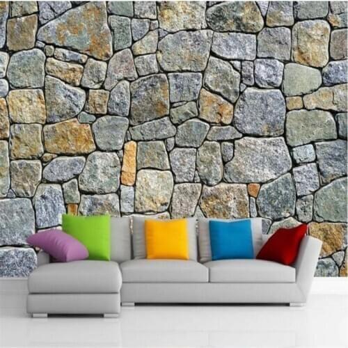 HD Bluestone Stone Wall 3D Photo Wallpapers Modern Restaurant Coffee Shop Background Mural Wallpaper 3D Wall Papers Home Decor