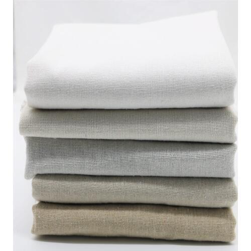 50*50cm*5 Natural Linen Fabric for Needle Embroidery Patchwork Costura Tissus Sewing Textiles Tela Felt Shabby