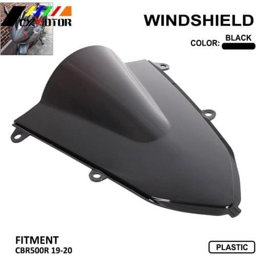 Motorcycle ABS Black Windshield Fairing Windscreen Wind Shield For Honda CBR500R VBR 500R 500 R 2019-2020