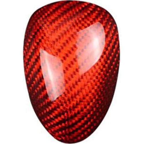 For Cadillac ATS-L XTS 2012-2019 Carbon Fiber Red Sticker Car Gear Shift Knob Decoration Cover Trim Accessories