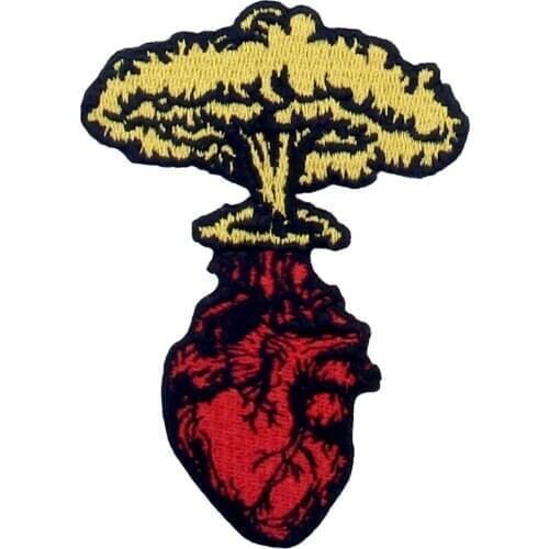Embird patches handmade embroidery accessories Boom Explosion Mushroom Cloud Heart3D patch for backpacks for girls patches