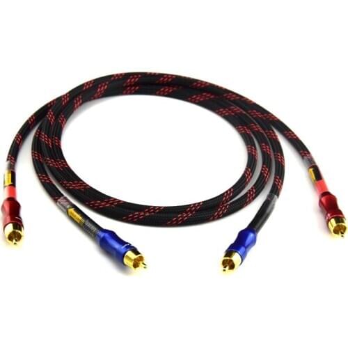 HIFI Stereo RCA Amplifier Cable High-performance Premium Hi-Fi Audio 2RCA to 2 RCA Interconnect Audio Cable