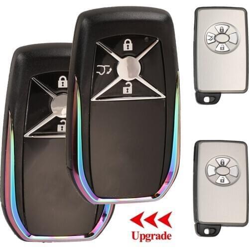 Jingyuqin 10pcs Remote Car Key Fob Shell Replacement For Toyota RAV4 Previa Reiz Alphard Vellfire 2/3 Buttons