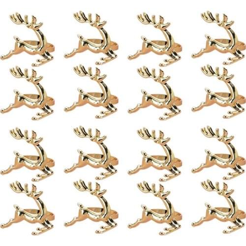 Napkin Rings 16Pcs Elk Chic Napkin Rings For Place Settings Wedding Receptions Christmas Thanksgiving And Home Kitchen-ABUX