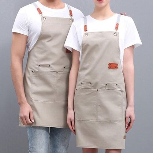 Cowboy Hanging Neck Storage Apron Smoke-Proof Barber Home Apron Cafe Restaurant Baking Shop Bar Waiter Work Uniforms Unisex