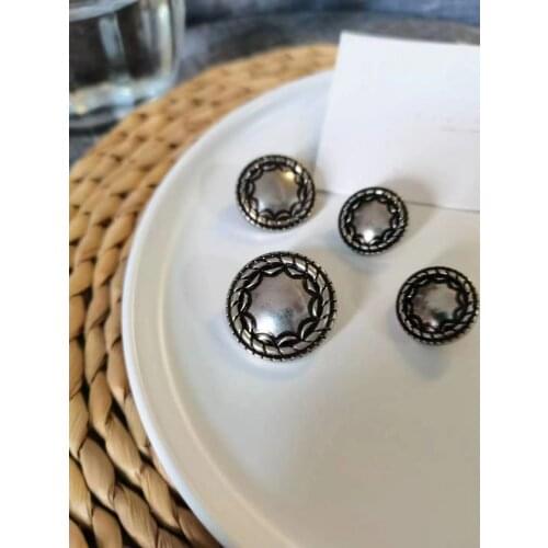 10Pcs Metal Button Round Decorative Buttons For Clothes DIY Coat Blazer Sweater Sewing Accessories Gold Golden Button