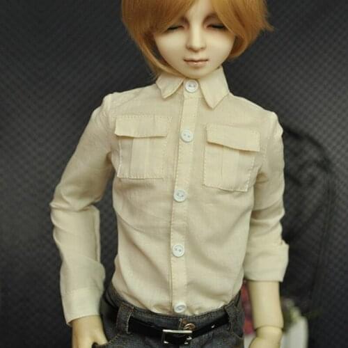 M1032 children handmade toy 1/3 1/4 uncle Doll clothes BJD/SD doll props Accessories clothes yellow business casual shirt 1pcs