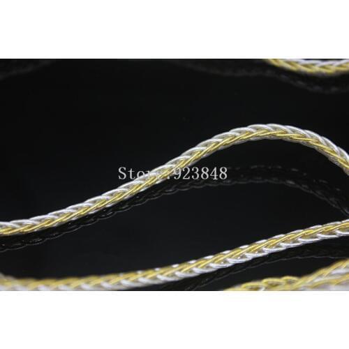 Copper + silver mixed transparent earphone cable 8 shares 152 core