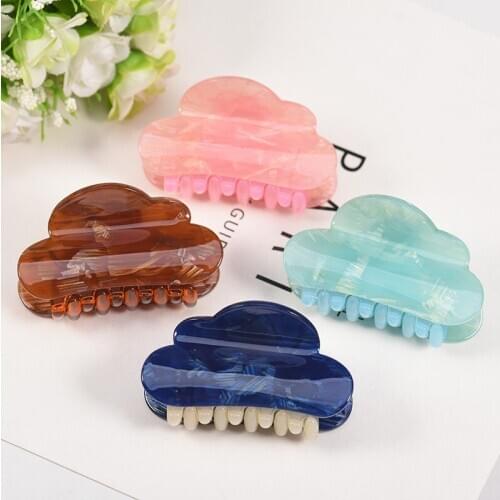 Fashion New Geometry Triangle Medium Acrylic Stripe Candy Color Hairpin Barrettes for Women Girl Accessories Headdress