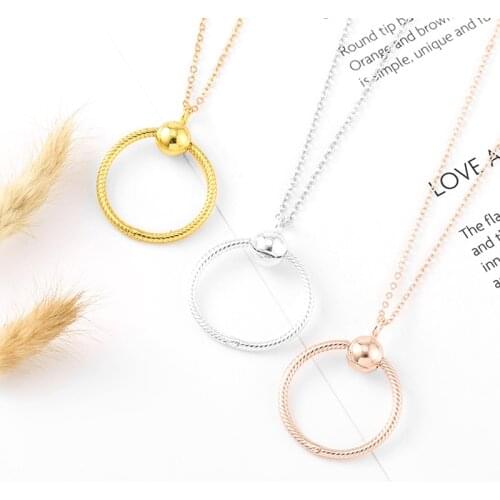 Luxury Silver Plated Necklace Brand Jewelry With Round & Heart Pendant Necklace for Women Lover Anniversary Gift Special Offer