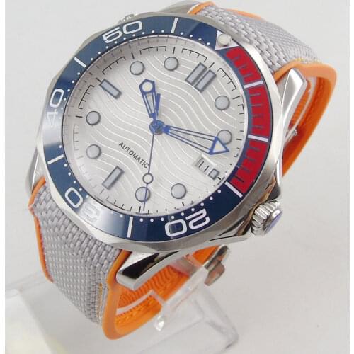 Luxury 41mm Mechancial Men Watch Sapphire Glass NH35 MIYOTA Movement Rubber Band Ceramic Bezel Date Function Luxury 41mm Mechan