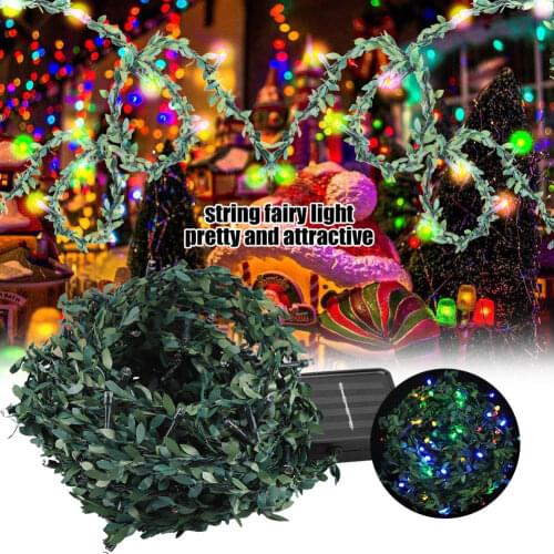 10m Outdoor LED Flower Fairy String Light Solar Panel Multi Color Solar Operated Lamp For Christmas Wedding Party