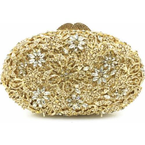 Lady wedding Evening Bag Party Minaudiere Bridesmaid Handbag Wedding Clutches Bridal Diamond Purse gold/silver