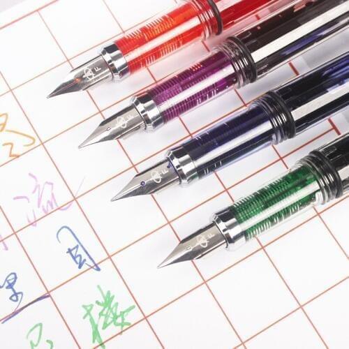 1pcs 008 Transparent Model Pen -Piston Ink Absorption Gold Powder Color Partner Lifetime 3008