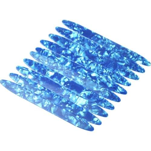 10Pcs Medium 0.71mm OUD Picks Celluloid Picks Plectrums Strips For Oud Ud Reeshe Skyblue