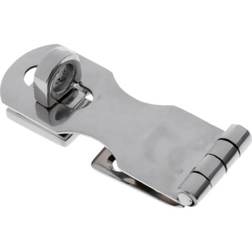 2x Stainless Steel Swivel Eye Padlock Hasp Lock Hatch Gate Cabinet Door Clasp Latch for Boats, 65mm/2.5-Inch