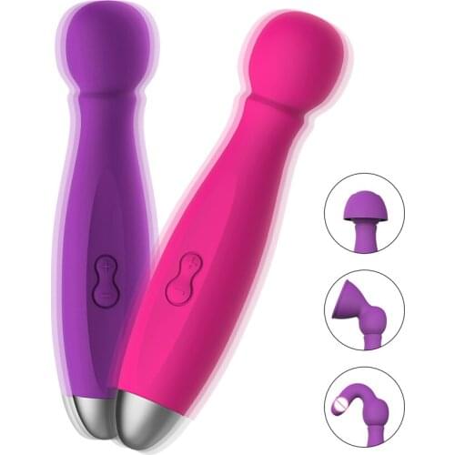 3 Caps Extender Magic Wand Vibrators For Women Dildos Anal Plug Clitoris Sucker Nipple Pump Massager Sex Toys Adults Erotic Shop