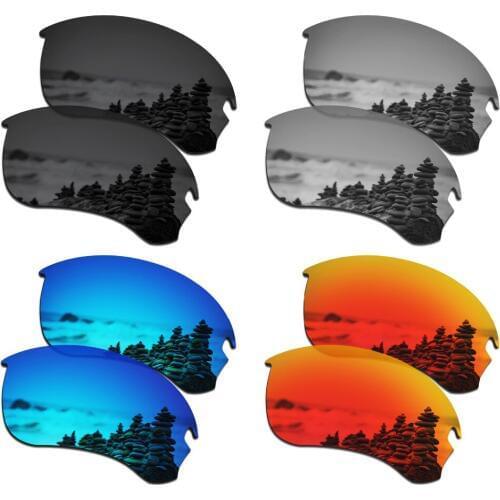 SmartVLT 4 Pairs Polarized Sunglasses Replacement Lenses for Oakley Flak Draft - 4 Colors